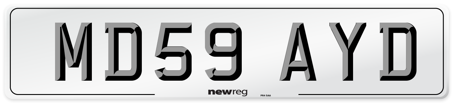 MD59 AYD Number Plate from New Reg